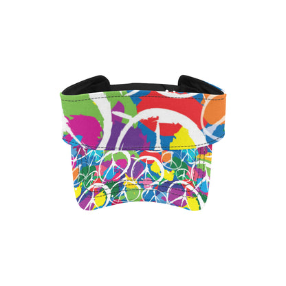 Peace Sign Colorful Pattern Print Design A02 Unisex Sun Visor