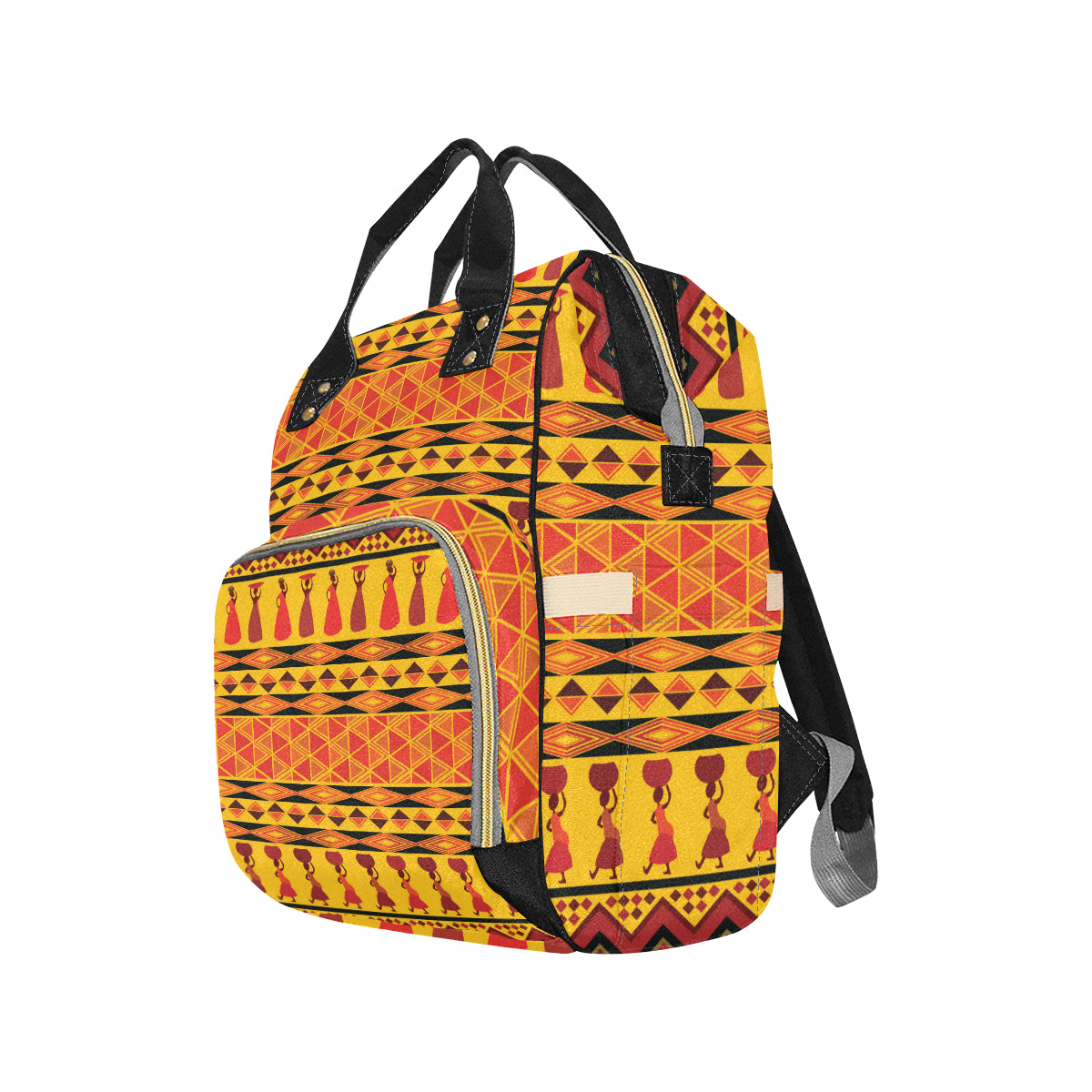 African Pattern Print Design 01 Diaper Bag Backpack