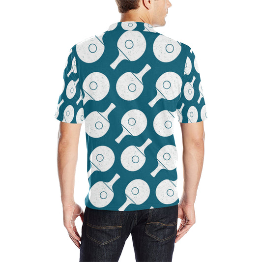 Ping Pong Pattern Print Design A02 Men Polo Shirt