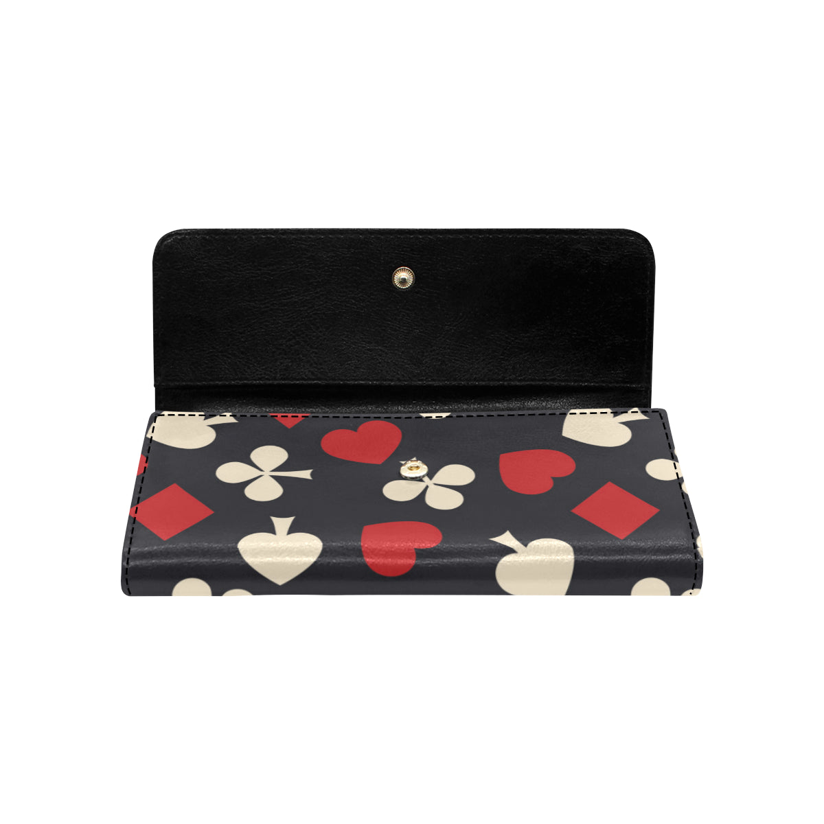 Poker Cards Pattern Print Design A02 Women's Trifold Wallet