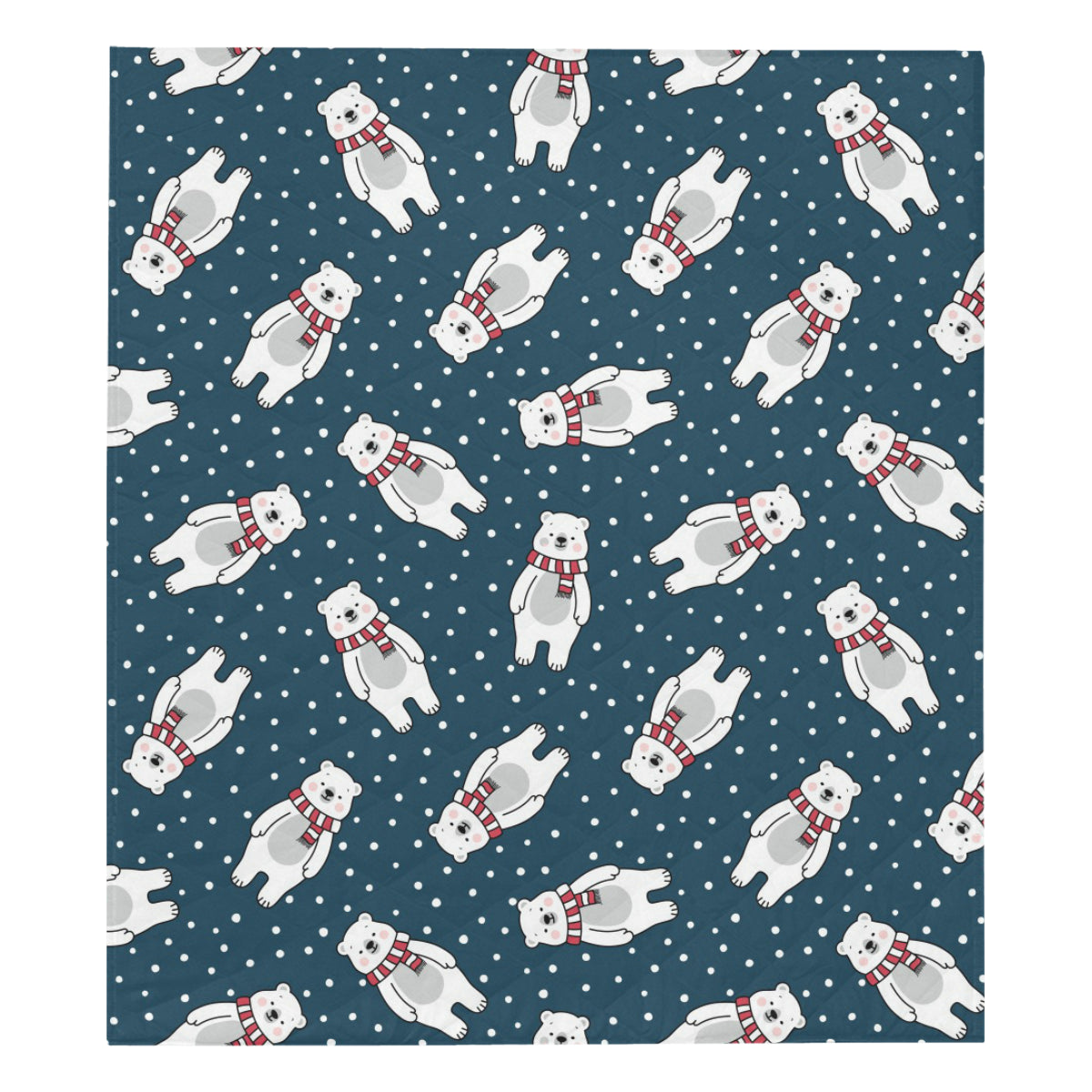 Polar Bear Pattern Print Design PB05 Premium Quilt