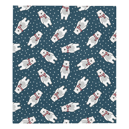 Polar Bear Pattern Print Design PB05 Premium Quilt