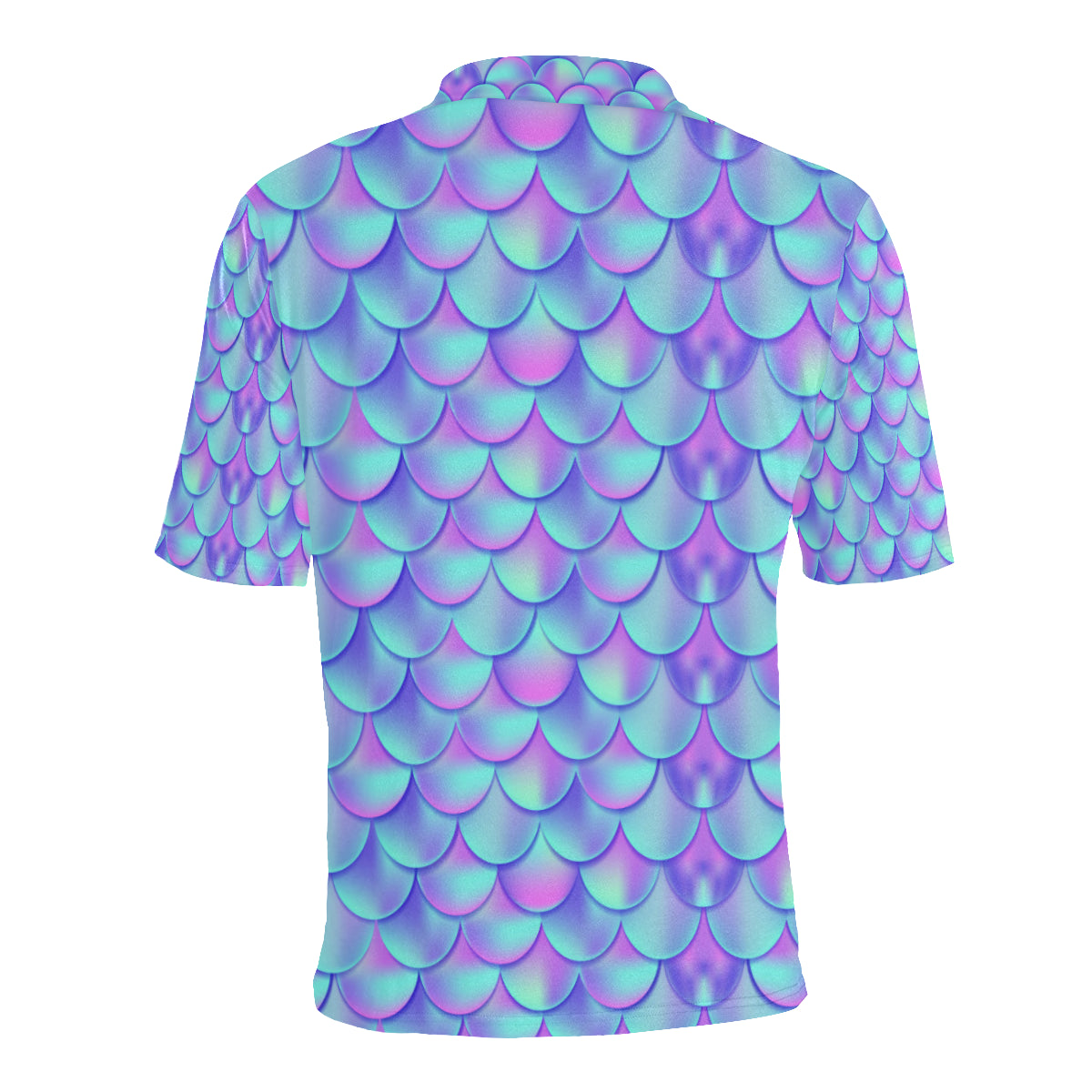 Mermaid Tail Design Print Pattern Men Polo Shirt