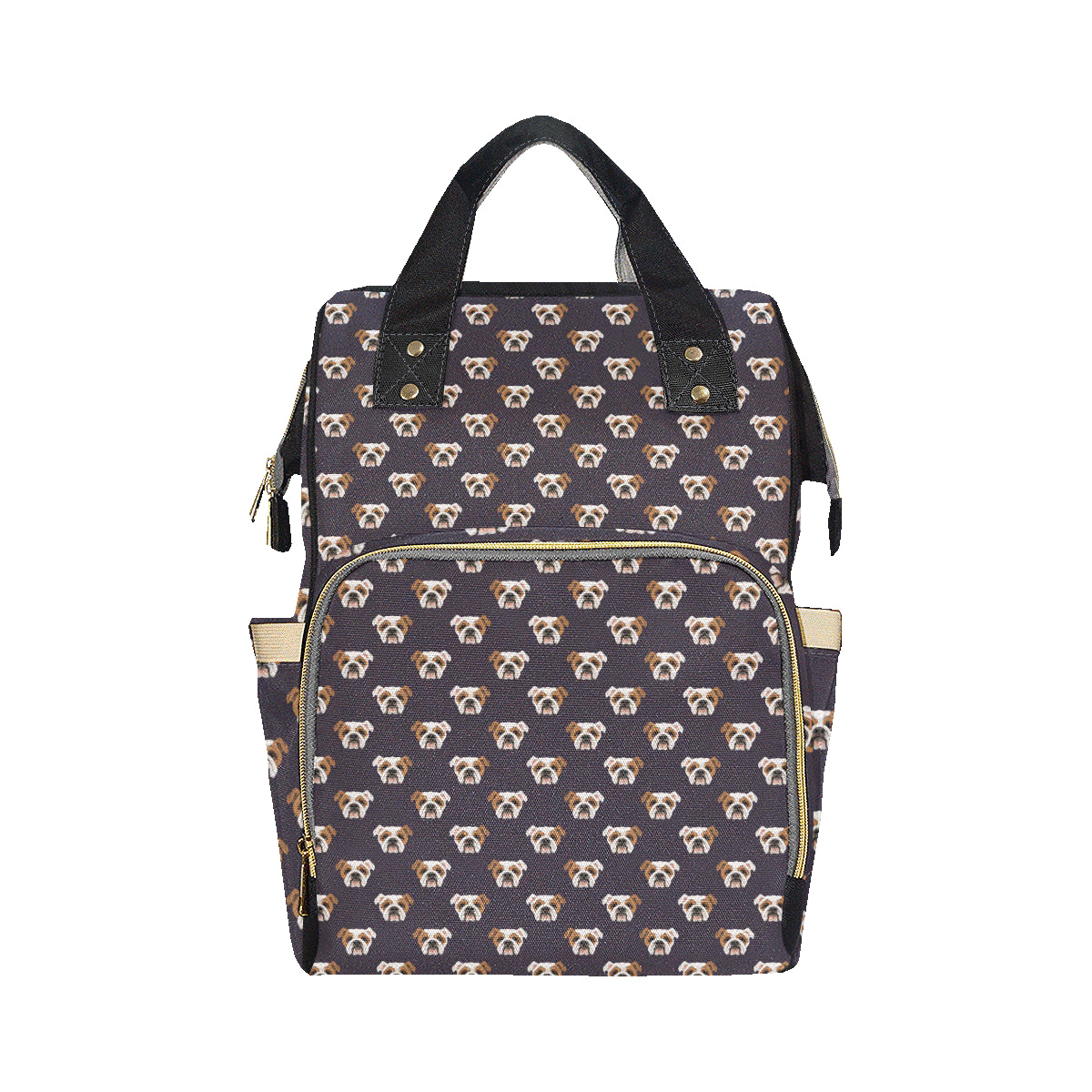 Bulldogs Pattern Print Design 03 Diaper Bag Backpack
