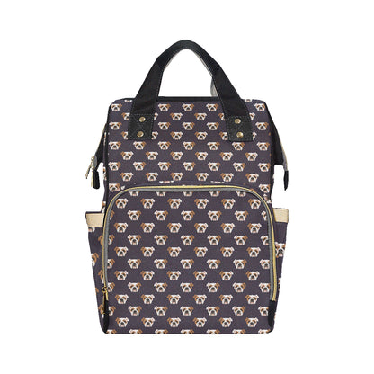 Bulldogs Pattern Print Design 03 Diaper Bag Backpack