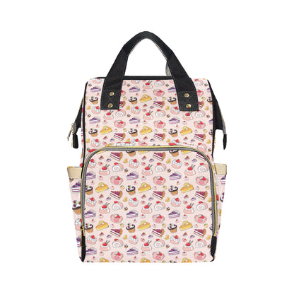 Cake Pattern Print Design 01 Diaper Bag Backpack