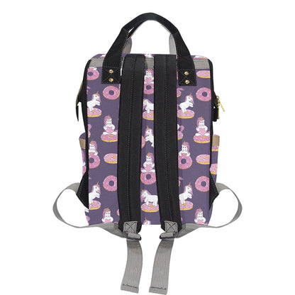 Donut Unicorn Pattern Print Design DN011 Diaper Bag Backpack