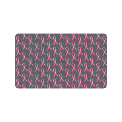 Breast Cancer Awareness Pattern Rubber Doormat