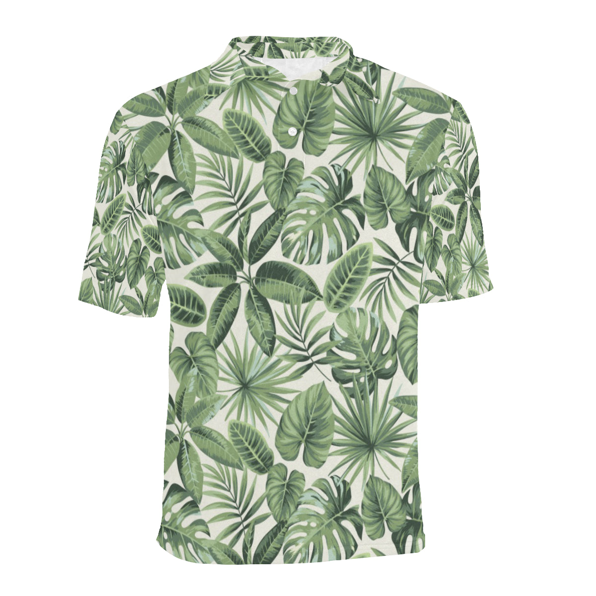 Palm Leaves Pattern Print Design PL014 Men Polo Shirt
