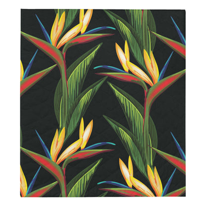 Bird Of Paradise Pattern Print Design BOP012 Premium Quilt
