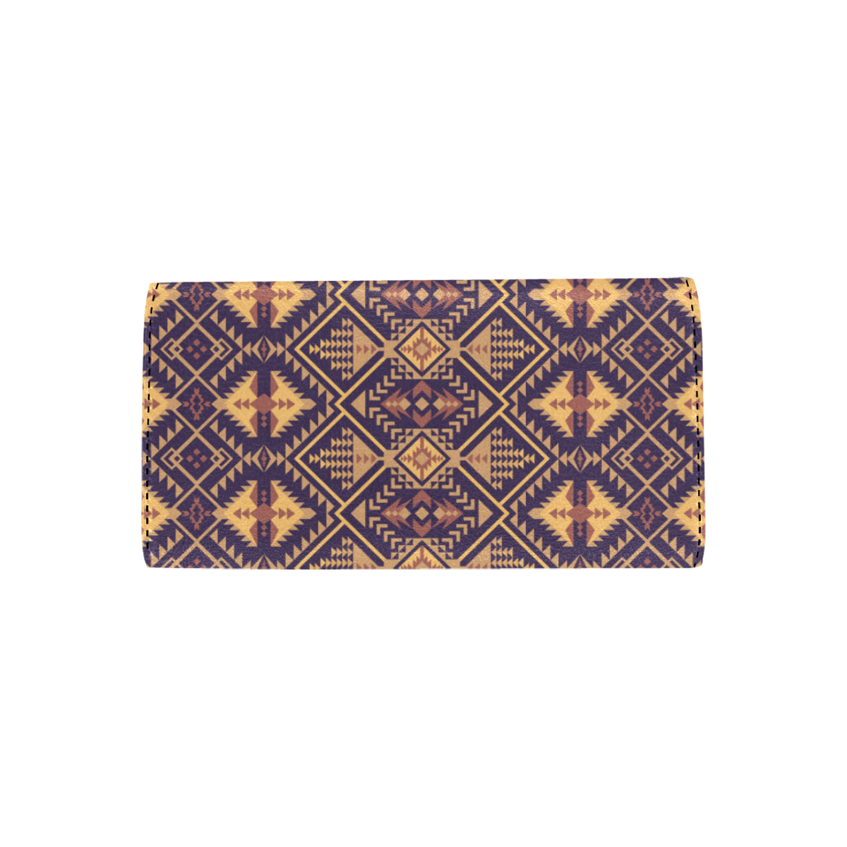 Aztec Pattern Print Design 09 Women's Trifold Wallet
