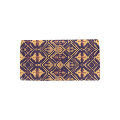Aztec Pattern Print Design 09 Women's Trifold Wallet