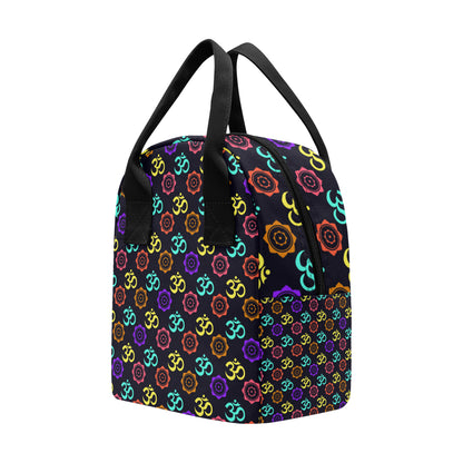 Chakra OM Print Pattern Insulated Lunch Bag