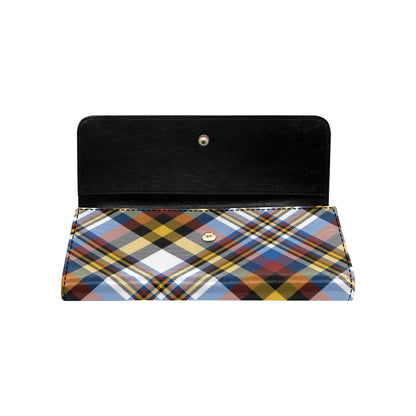 Madras Pattern Print Design 01 Women's Trifold Wallet