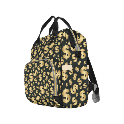 Dollar Pattern Print Design DO04 Diaper Bag Backpack