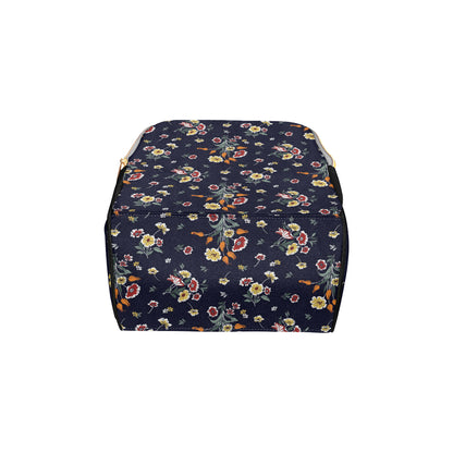 Summer Floral Pattern Print Design SF01 Diaper Bag Backpack