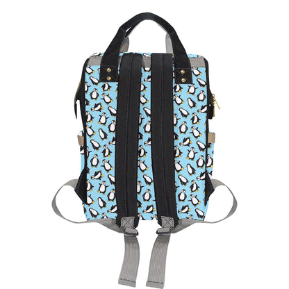 Penguin Happy Print Diaper Bag Backpack