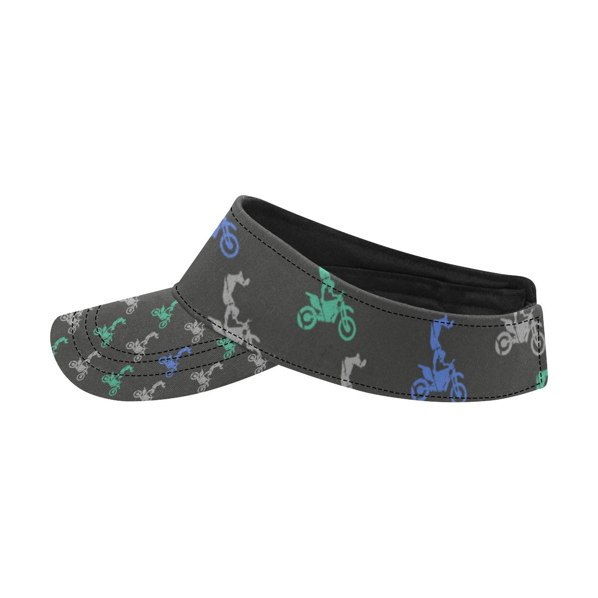 Motocross Pattern Print Design 02 Unisex Sun Visor