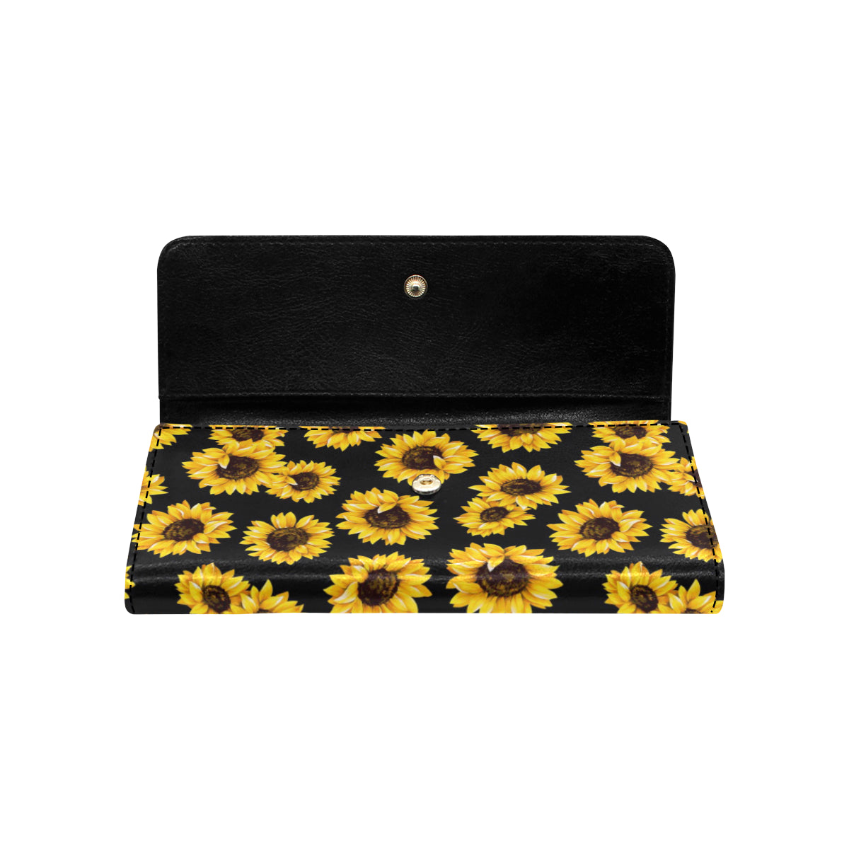 Sunflower Pattern Print Design SF05 Women's Trifold Wallet