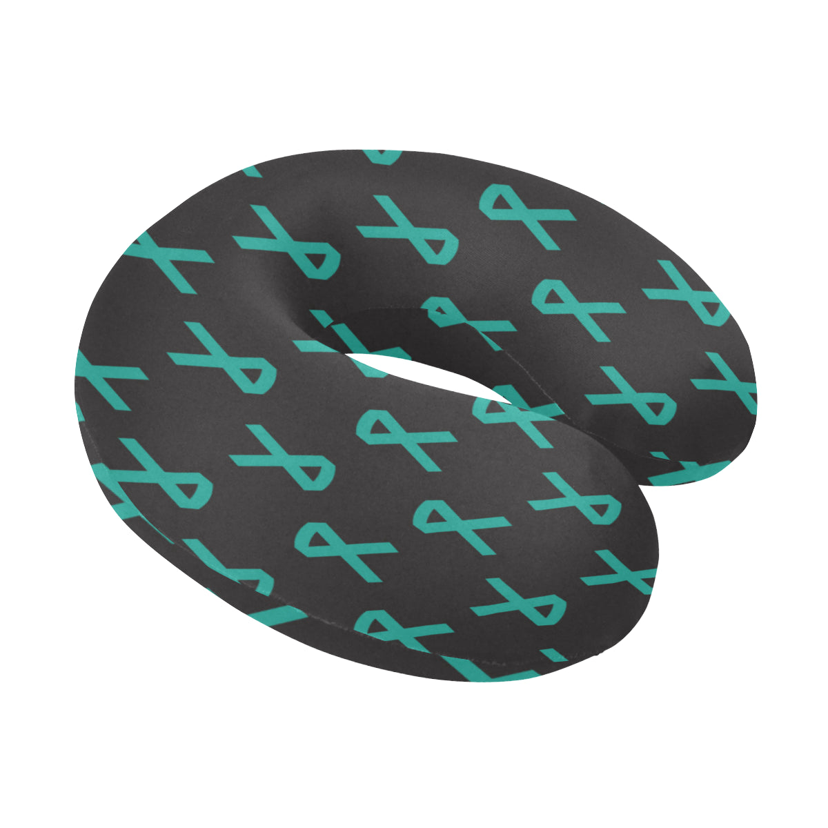 Ovarian cancer Pattern Print Design A01 U-Shaped Travel Neck Pillow