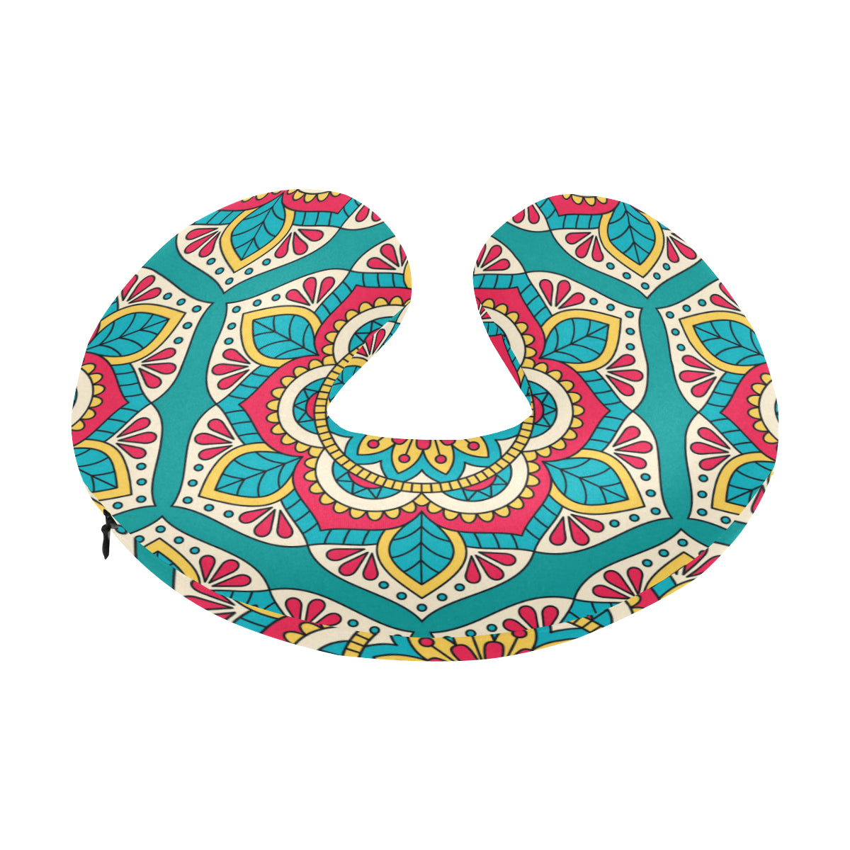 Mandala Pattern Print Design 03 U-Shaped Travel Neck Pillow