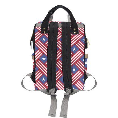 American flag Pattern Diaper Bag Backpack