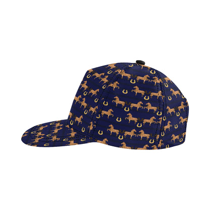 Horse Luxury Themed Pattern Print Snapback Cap