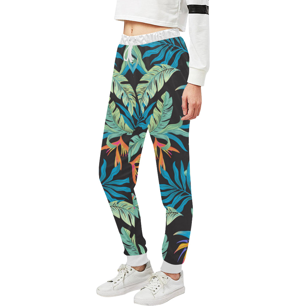Tropical Palm Leaves Hawaiian Flower Unisex Sweatpants
