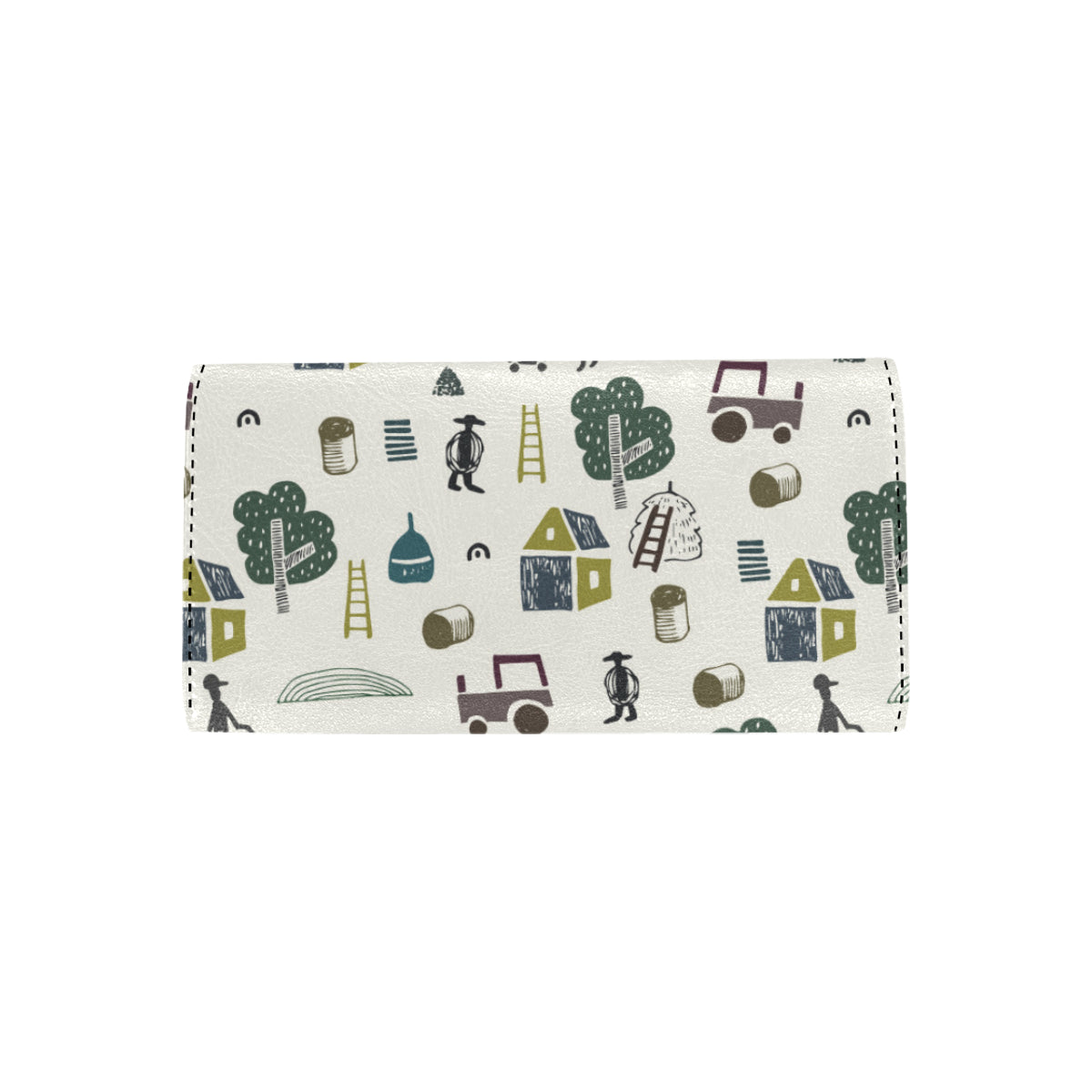 Agricultural Farm Print Design 01 Women's Trifold Wallet