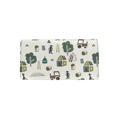 Agricultural Farm Print Design 01 Women's Trifold Wallet