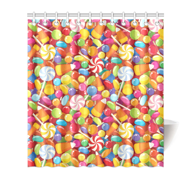 Candy Pattern Print Design 02 Shower Curtain