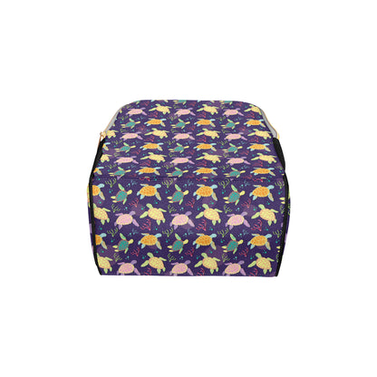 Sea Turtle Color Smile Diaper Bag Backpack