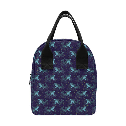 Shark Themed Print Insulated Lunch Bag