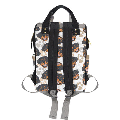 Rottweiler Pattern Print Design A03 Diaper Bag Backpack
