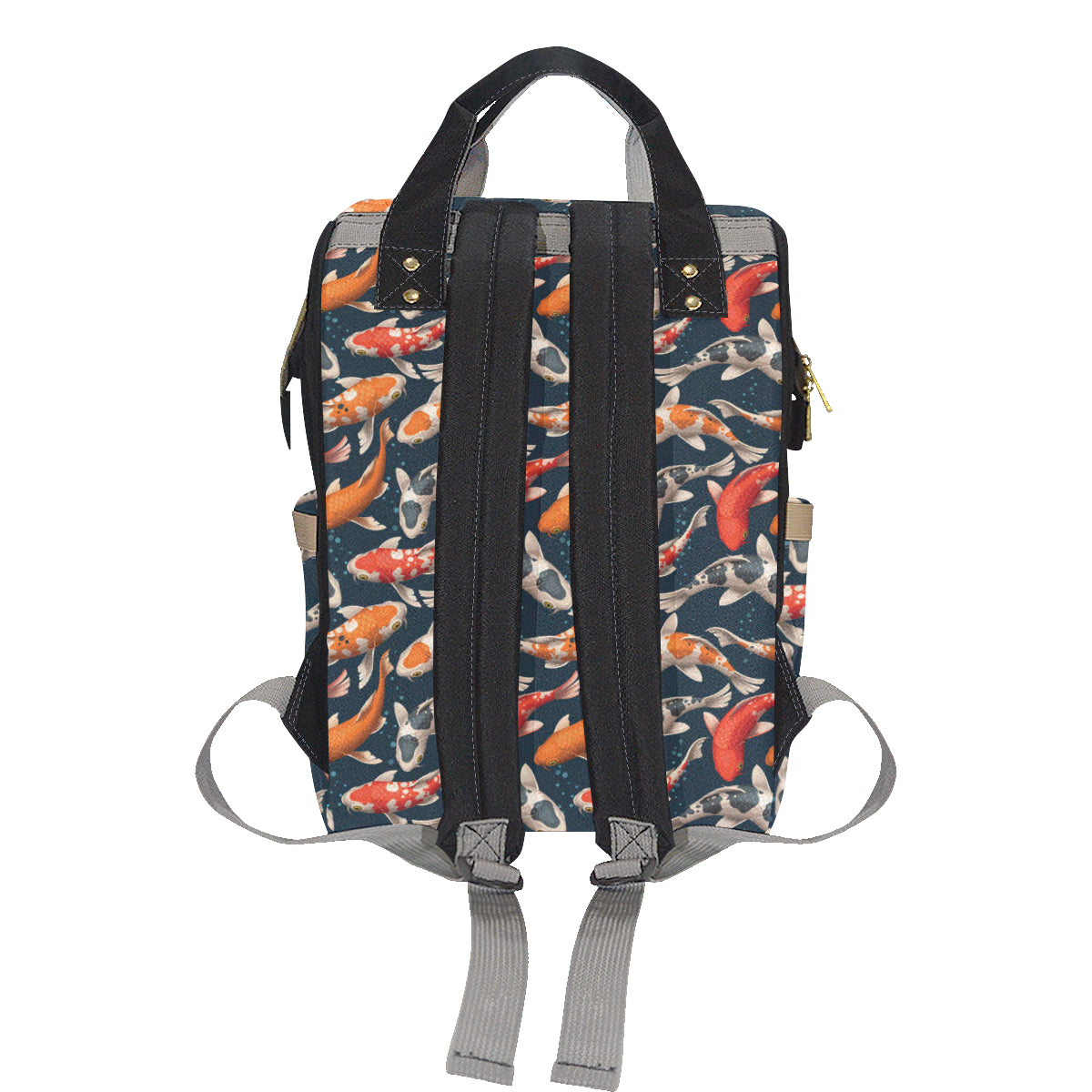 Koi Carp Cute Design Themed Print Diaper Bag Backpack