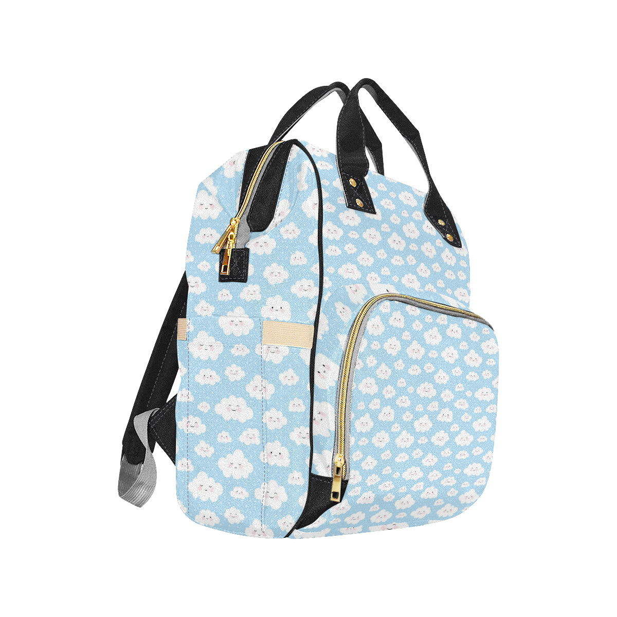 Cloud  Pattern Print Design 02 Diaper Bag Backpack
