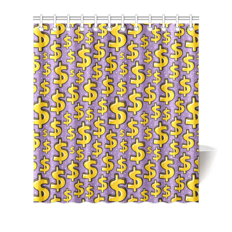 Dollar Pattern Print Design DO01 Shower Curtain