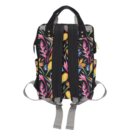 Tropical Flower Pattern Print Design TF016 Diaper Bag Backpack