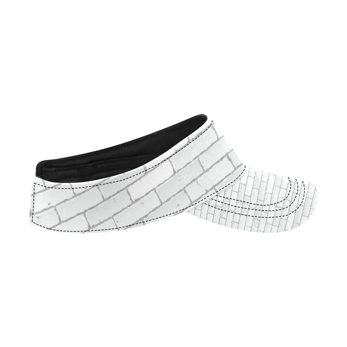 Brick White Pattern Print Design 03 Unisex Sun Visor