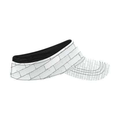 Brick White Pattern Print Design 03 Unisex Sun Visor