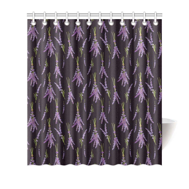 Lavender Pattern Print Design LV05 Shower Curtain