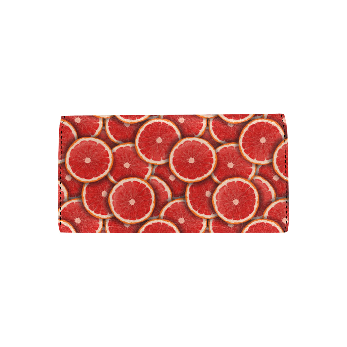 Grapefruit Pattern Print Design GF05 Women's Trifold Wallet