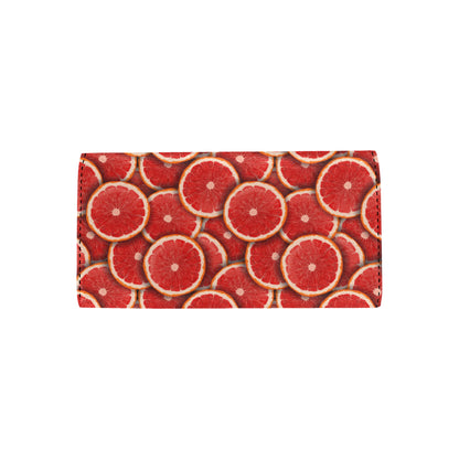Grapefruit Pattern Print Design GF05 Women's Trifold Wallet