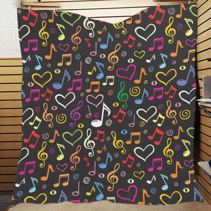 Music note Pattern Print Design A01 Premium Quilt