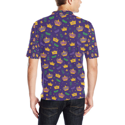 Mardi Gras Pattern Print Design 03 Men Polo Shirt