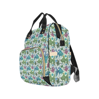 Angelfish Tribal Pattern Print Design 01 Diaper Bag Backpack