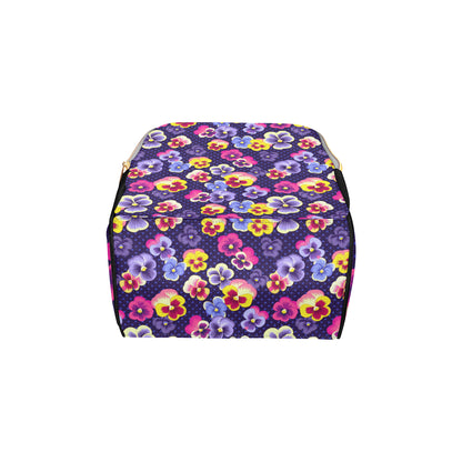 Pansy Pattern Print Design PS04 Diaper Bag Backpack