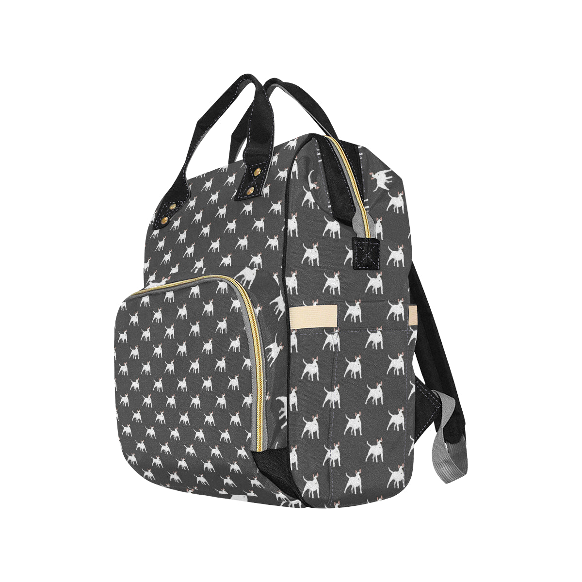 Bull Terriers Pattern Print Design 02 Diaper Bag Backpack