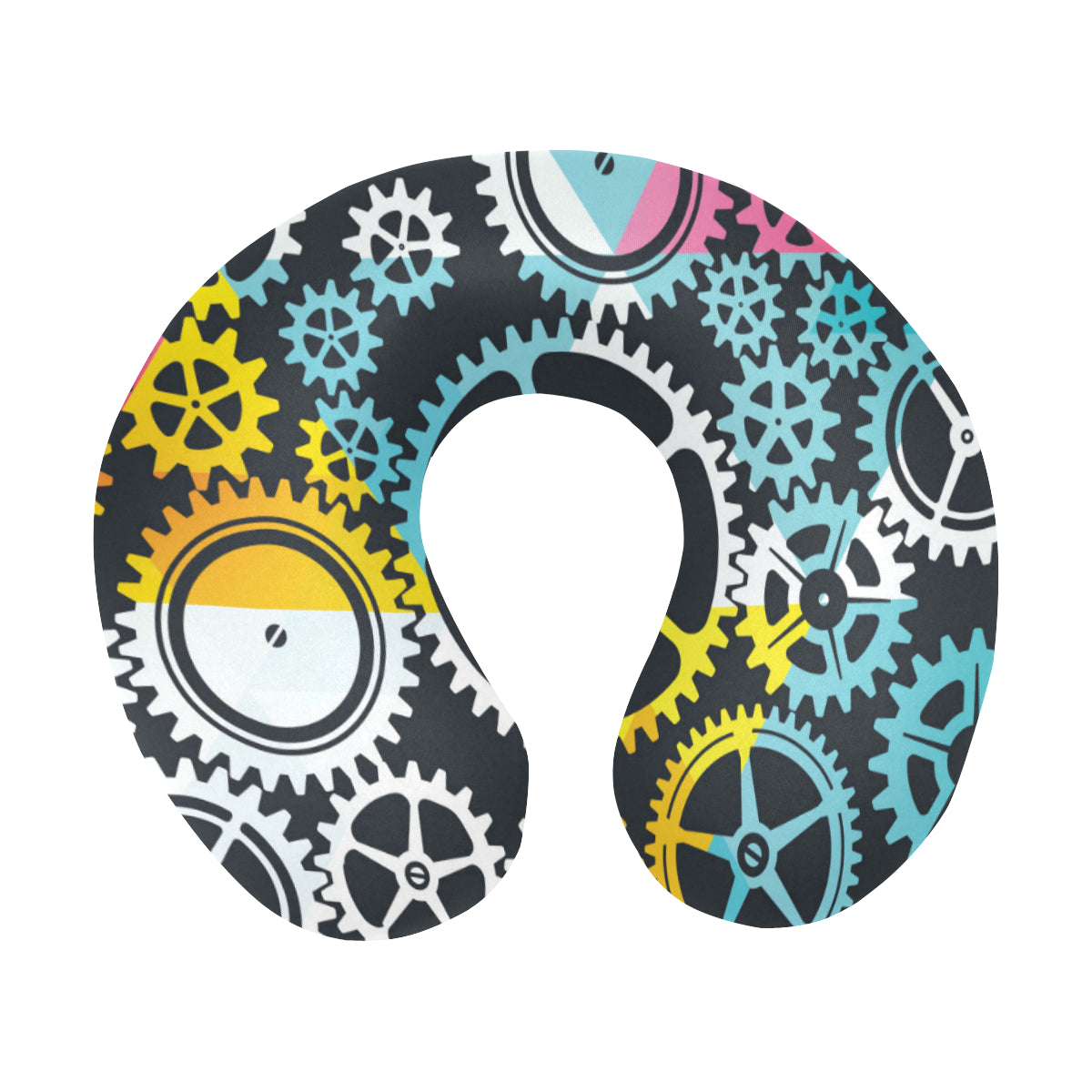 Mechanic Pattern Print Design 02 U-Shaped Travel Neck Pillow