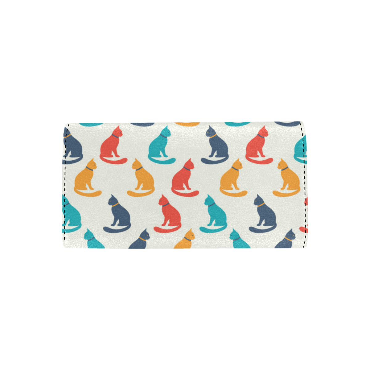 Cat Pattern Print Design 03 Women's Trifold Wallet